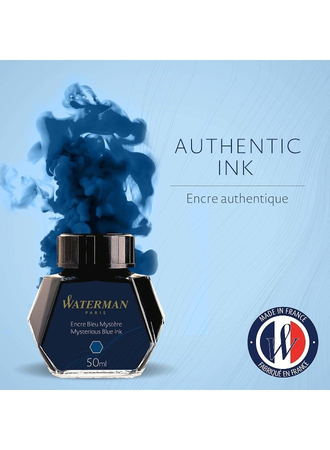 Waterman Bottled Ink Refill - Mysterious Blue (50ml) - Image 2